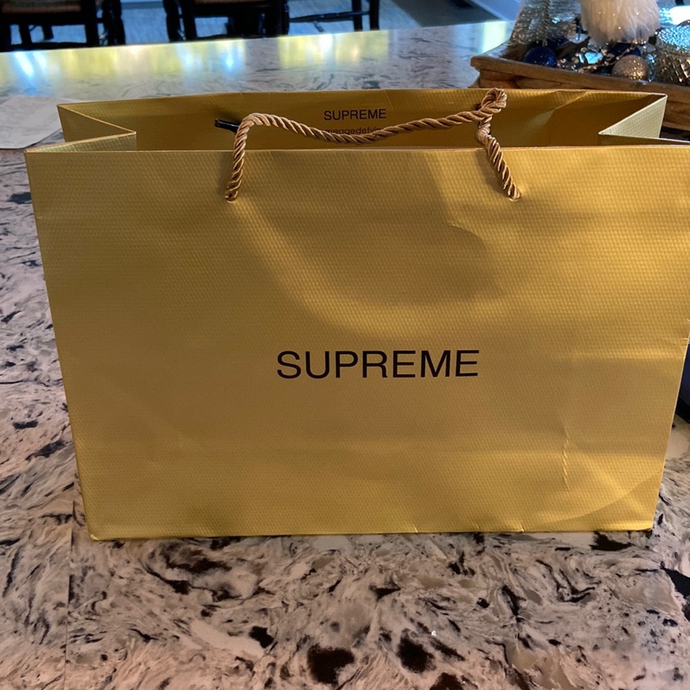 Supreme paper gift bag.   Used in a shirt purchase